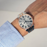 Buy Shop Tissot Carson Premium Powermatic 80 Silver Dial Two Tone Steel Strap Watch For Men - T122.407.22.033.00 USA Online