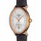 Buy Shop Tissot Carson Premium Powermatic 80 White Dial Brown Leather Strap Watch For Men - T122.407.36.031.00 USA Online
