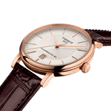 Buy Shop Tissot Carson Premium Powermatic 80 White Dial Brown Leather Strap Watch For Men - T122.407.36.031.00 USA Online