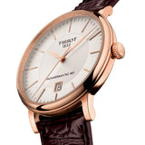 Buy Shop Tissot Carson Premium Powermatic 80 White Dial Brown Leather Strap Watch For Men - T122.407.36.031.00 USA Online