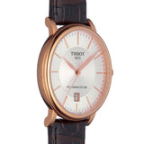 Buy Shop Tissot Carson Premium Powermatic 80 White Dial Brown Leather Strap Watch For Men - T122.407.36.031.00 USA Online