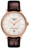 Buy Shop Tissot Carson Premium Powermatic 80 White Dial Brown Leather Strap Watch For Men - T122.407.36.031.00 USA Online