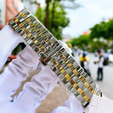 Buy Shop Tissot Carson Premium Powermatic 80 White Dial Two Tone Steel Strap Watch For Men - T122.407.22.031.00 USA Online