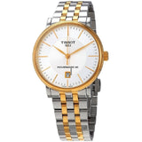 Buy Shop Tissot Carson Premium Powermatic 80 White Dial Two Tone Steel Strap Watch For Men - T122.407.22.031.00 USA Online