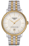 Buy Shop Tissot Carson Premium Powermatic 80 White Dial Two Tone Steel Strap Watch For Men - T122.407.22.031.00 USA Online
