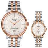 Buy Shop Tissot Carson Premium Powermatic 80 White Dial Two Tone Steel Strap Watch For Men - T122.407.22.031.01 USA Online