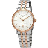 Buy Shop Tissot Carson Premium Powermatic 80 White Dial Two Tone Steel Strap Watch For Men - T122.407.22.031.01 USA Online
