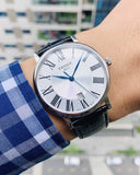 Buy Shop Tissot Carson Premium Silver Dial Black Leather Strap Watch For Men - T122.410.16.033.00 USA Online