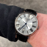 Buy Shop Tissot Carson Premium Silver Dial Black Leather Strap Watch For Men - T122.410.16.033.00 USA Online