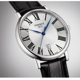 Buy Shop Tissot Carson Premium Silver Dial Black Leather Strap Watch For Men - T122.410.16.033.00 USA Online