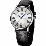 Buy Shop Tissot Carson Premium Silver Dial Black Leather Strap Watch For Men - T122.410.16.033.00 USA Online