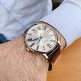 Buy Shop Tissot Carson Premium Silver Dial Black Leather Strap Watch For Men - T122.410.16.033.00 USA Online