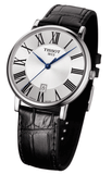 Buy Shop Tissot Carson Premium Silver Dial Black Leather Strap Watch For Men - T122.410.16.033.00 USA Online