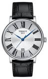 Buy Shop Tissot Carson Premium Silver Dial Black Leather Strap Watch For Men - T122.410.16.033.00 USA Online