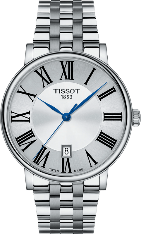 Buy Shop Tissot Carson Premium Silver Dial Silver Steel Strap Watch for Men - T122.417.11.033.00 USA Online