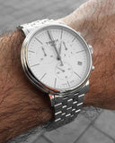 Buy Shop Tissot Carson Premium White Dial Silver Steel Strap Watch For Men - T122.417.11.011.00 USA Online