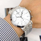 Buy Shop Tissot Carson Premium White Dial Silver Steel Strap Watch For Men - T122.417.11.011.00 USA Online
