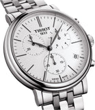 Buy Shop Tissot Carson Premium White Dial Silver Steel Strap Watch For Men - T122.417.11.011.00 USA Online