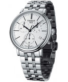 Buy Shop Tissot Carson Premium White Dial Silver Steel Strap Watch For Men - T122.417.11.011.00 USA Online