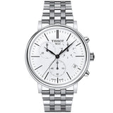 Buy Shop Tissot Carson Premium White Dial Silver Steel Strap Watch For Men - T122.417.11.011.00 USA Online