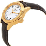 Buy Shop Tissot Carson White Dial Brown Leather Strap Watch For Women - T085.210.36.012.00 USA Online