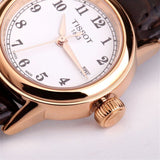 Buy Shop Tissot Carson White Dial Brown Leather Strap Watch For Women - T085.210.36.012.00 USA Online