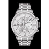 Buy Shop Tissot Chemin des Tourelles Automatic Chronograph White Dial Silver Steel Strap Watch for Men - T099.427.11.038.00 USA Online