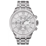 Buy Shop Tissot Chemin des Tourelles Automatic Chronograph White Dial Silver Steel Strap Watch for Men - T099.427.11.038.00 USA Online