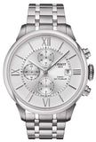Buy Shop Tissot Chemin des Tourelles Automatic Chronograph White Dial Silver Steel Strap Watch for Men - T099.427.11.038.00 USA Online