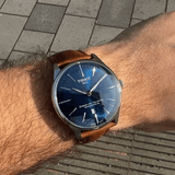 Buy Shop Tissot Chemin des Tourelles Automatic Powermatic 80 Blue Dial Brown Leather Strap Watch for Men - T139.407.16.041.00 USA Online