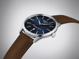 Buy Shop Tissot Chemin des Tourelles Automatic Powermatic 80 Blue Dial Brown Leather Strap Watch for Men - T139.407.16.041.00 USA Online