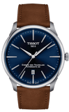 Buy Shop Tissot Chemin des Tourelles Automatic Powermatic 80 Blue Dial Brown Leather Strap Watch for Men - T139.407.16.041.00 USA Online