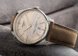 Buy Shop Tissot Chemin des Tourelles Automatic Powermatic 80 Ivory Dial Green Leather Strap Watch for Men - T139.407.16.261.00 USA Online