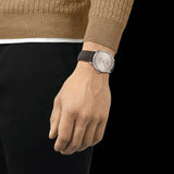 Buy Shop Tissot Chemin des Tourelles Automatic Powermatic 80 Ivory Dial Green Leather Strap Watch for Men - T139.407.16.261.00 USA Online
