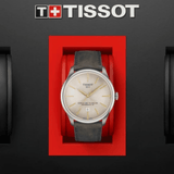Buy Shop Tissot Chemin des Tourelles Automatic Powermatic 80 Ivory Dial Green Leather Strap Watch for Men - T139.407.16.261.00 USA Online