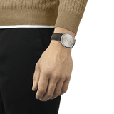 Buy Shop Tissot Chemin des Tourelles Automatic Powermatic 80 Ivory Dial Green Leather Strap Watch for Men - T139.407.16.261.00 USA Online