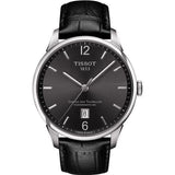 Buy Shop Tissot Chemin Des Tourelles Powermatic 80 Black Dial Black Leather Strap Watch For Men - T099.407.16.447.00 USA Online
