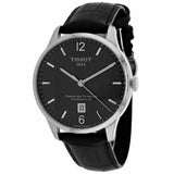 Buy Shop Tissot Chemin Des Tourelles Powermatic 80 Black Dial Black Leather Strap Watch For Men - T099.407.16.447.00 USA Online
