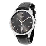 Buy Shop Tissot Chemin Des Tourelles Powermatic 80 Black Dial Black Leather Strap Watch For Men - T099.407.16.447.00 USA Online
