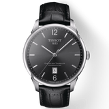 Buy Shop Tissot Chemin Des Tourelles Powermatic 80 Black Dial Black Leather Strap Watch For Men - T099.407.16.447.00 USA Online