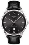Buy Shop Tissot Chemin Des Tourelles Powermatic 80 Black Dial Black Leather Strap Watch For Men - T099.407.16.447.00 USA Online