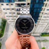 Buy Shop Tissot Chemin Des Tourelles Powermatic 80 Black Dial Silver Steel Strap Watch For Men - T099.407.11.058.00 USA Online