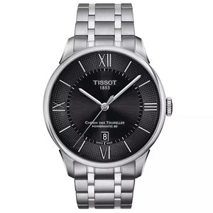 Buy Shop Tissot Chemin Des Tourelles Powermatic 80 Black Dial Silver Steel Strap Watch For Men - T099.407.11.058.00 USA Online