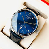 Buy Shop Tissot Chemin Des Tourelles Powermatic 80 Blue Dial Blue Leather Strap Watch for Men - T099.407.16.047.00 USA Online
