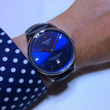 Buy Shop Tissot Chemin Des Tourelles Powermatic 80 Blue Dial Blue Leather Strap Watch for Men - T099.407.16.047.00 USA Online