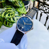 Buy Shop Tissot Chemin Des Tourelles Powermatic 80 Blue Dial Blue Leather Strap Watch for Men - T099.407.16.047.00 USA Online