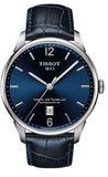 Buy Shop Tissot Chemin Des Tourelles Powermatic 80 Blue Dial Blue Leather Strap Watch for Men - T099.407.16.047.00 USA Online