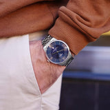 Buy Shop Tissot Chemin Des Tourelles Powermatic 80 Blue Dial Silver Steel Strap Watch for Men - T099.407.11.048.00 USA Online