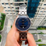 Tissot Chemin Des Tourelles Powermatic 80 Blue Dial Silver Steel Strap Watch for Men - T099.407.11.048.00
