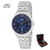 Buy Shop Tissot Chemin Des Tourelles Powermatic 80 Blue Dial Silver Steel Strap Watch for Men - T139.407.11.048.00 USA Online